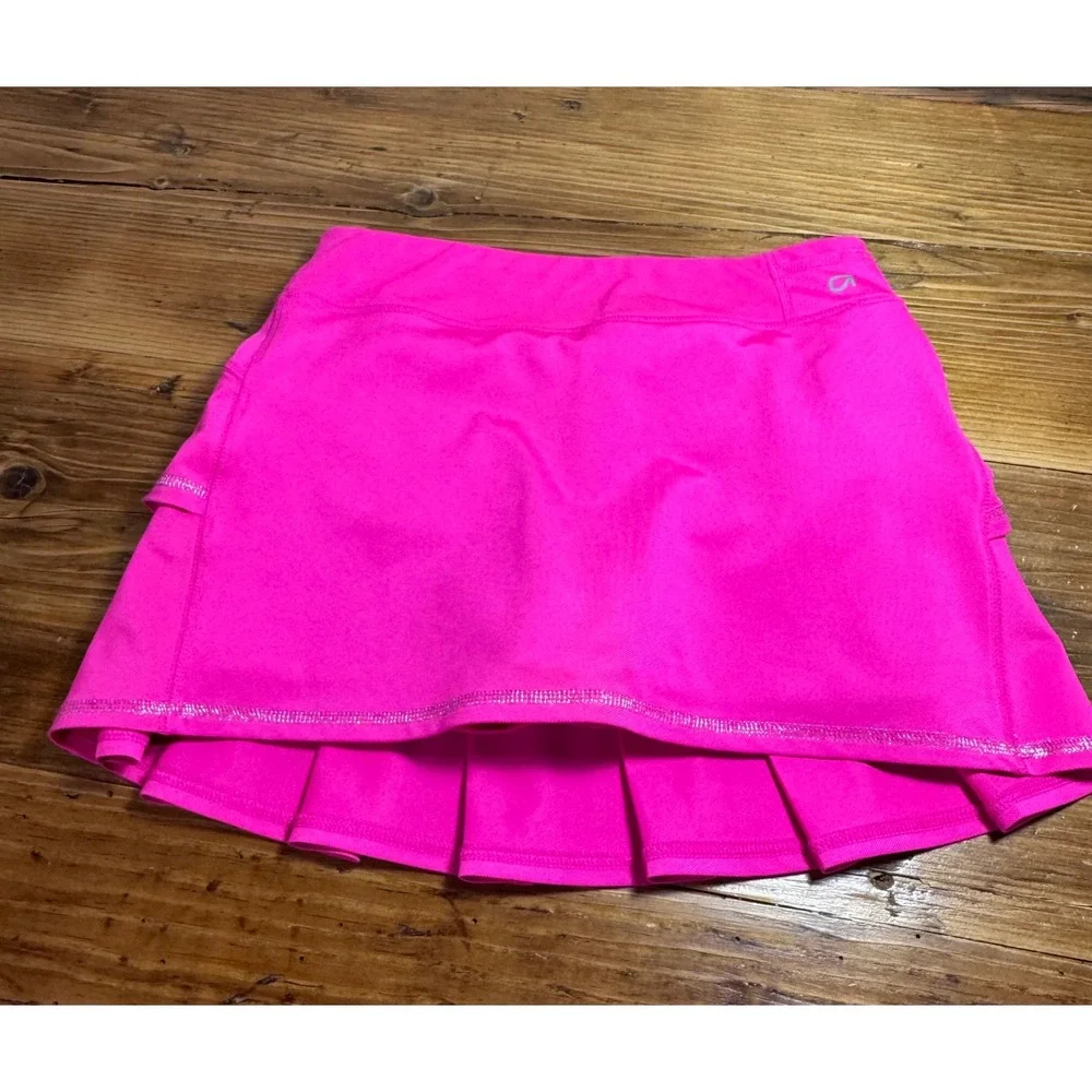 Gap Fit-Girls Hot Pink Activewear Tennis Skort Skirt Shorts‎ Built-in Sz L 10-11